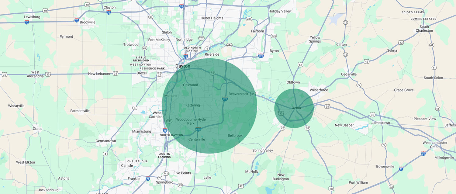map Cundiff Town and Country Tree Service in Beavercreek, OH